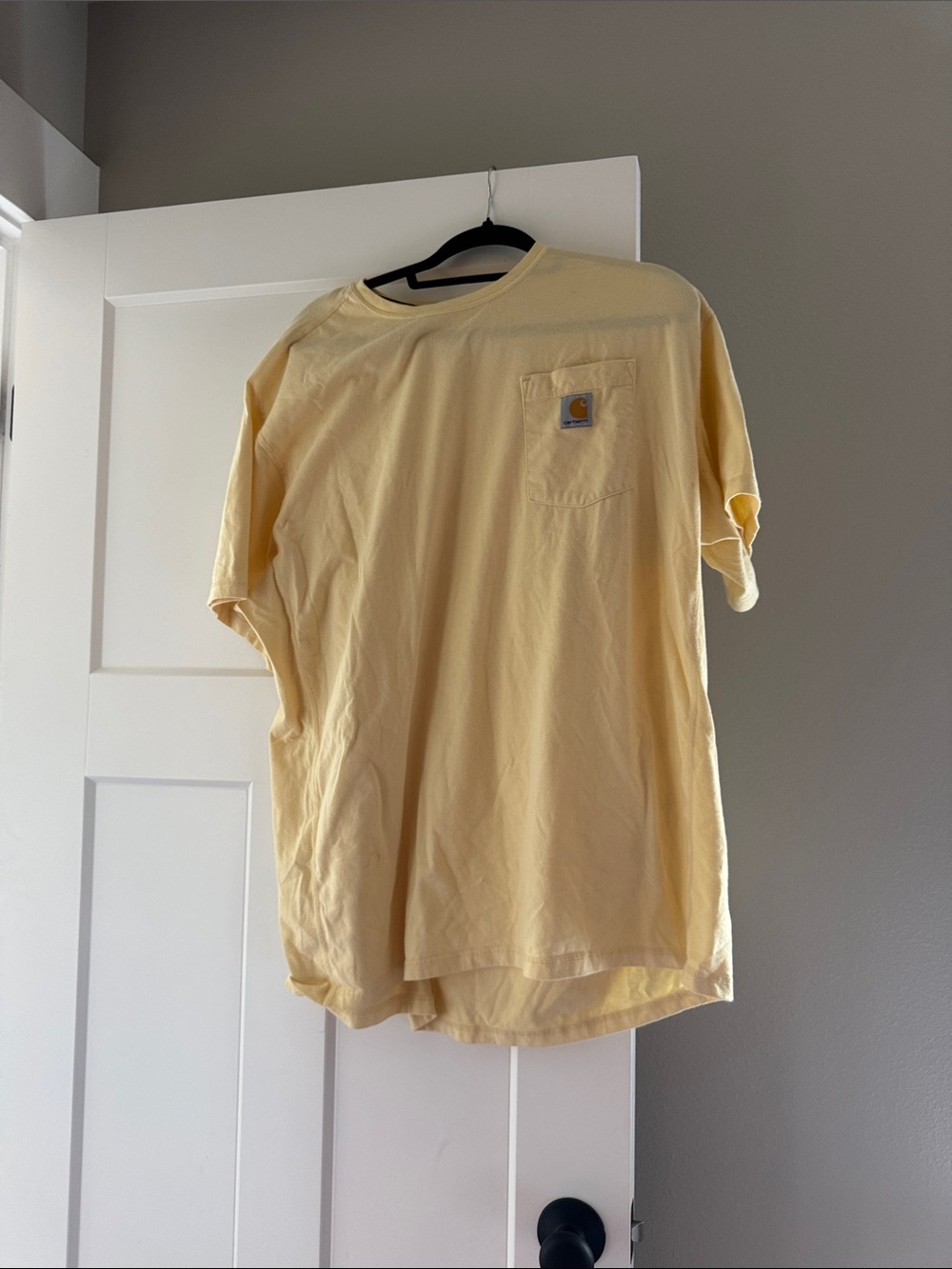 Carhartt Short-Sleeve Pocket Tee in Light Yellow